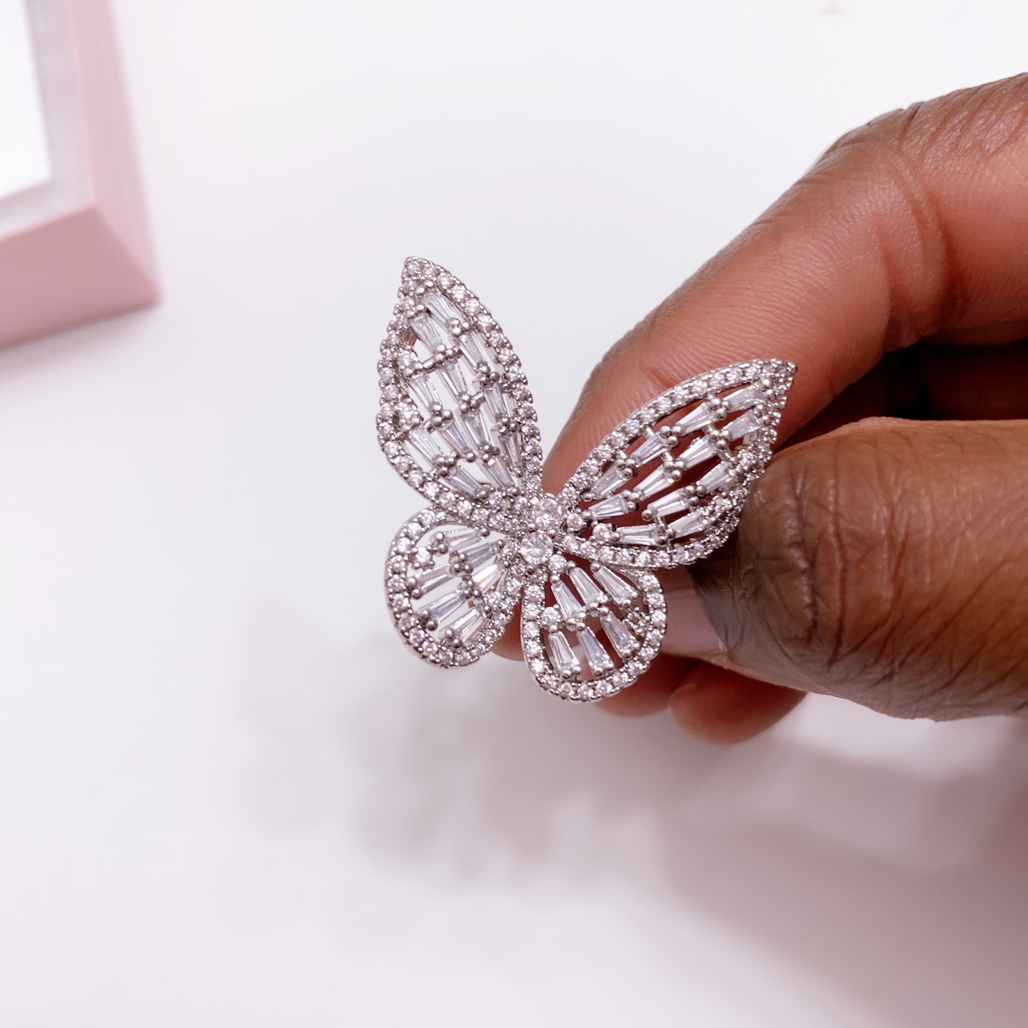 beautiful custom made butterfly ring for sale