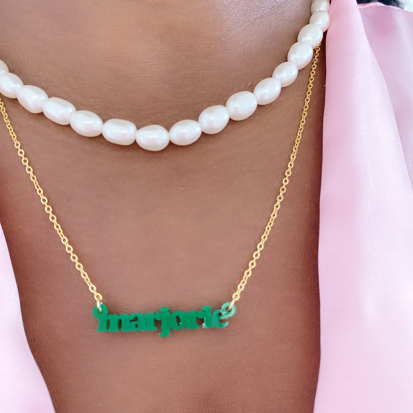 Dainty Name Bar Necklace