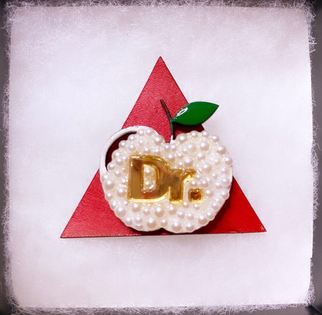 Delta Sigma Theta crimson and cream dr. pins for educators