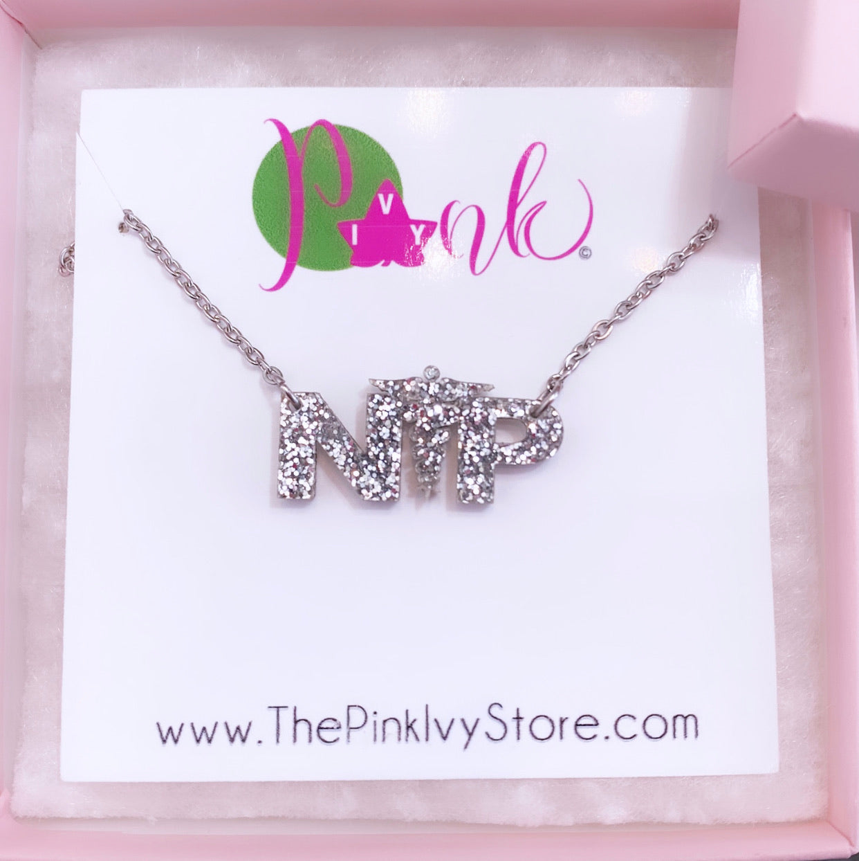 Handmade stainless steel Alpha Kappa Alpha Nurse Practioner necklace graduation and profession gift