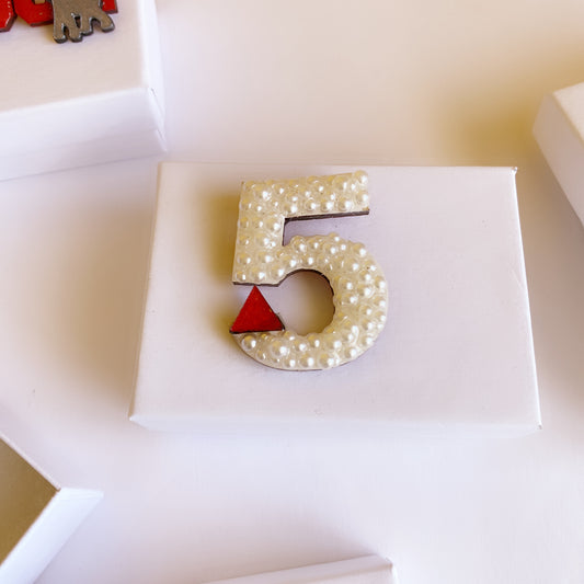 Diva Number Brooch