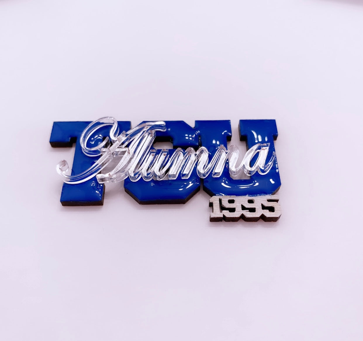 Blue TSU brooch pin